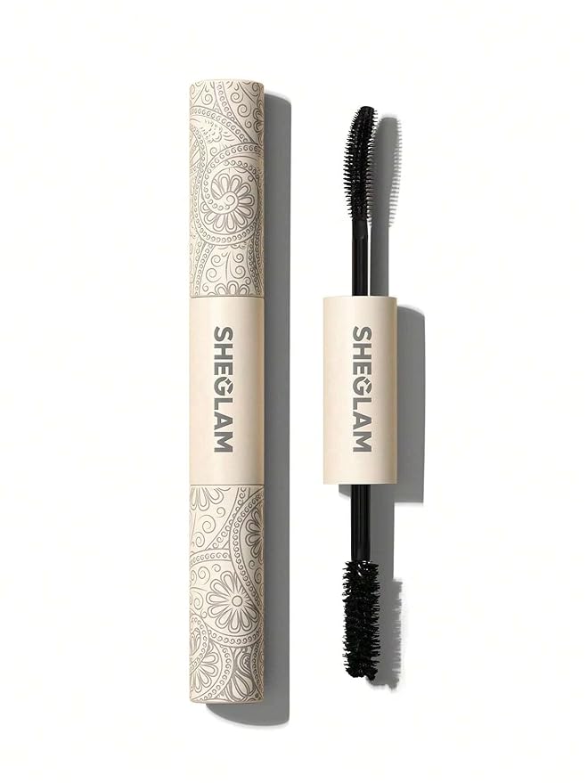 SHEGLAM 2 In 1 Black Volume and Length Washable Mascara Long Lasting Dual-Ended Tubing Eye Makeup