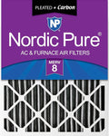 Nordic Pure 16x24x4 Pleated Plus Carbon Air Filters MERV 8 1 Pack by NordicPure
