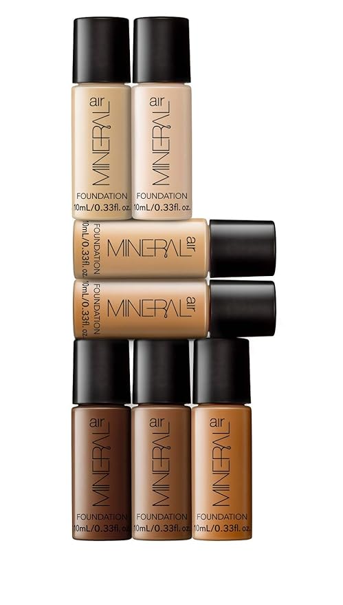 Mineral Air Four-in-One Foundation for Mineral Air Mist Device—Color, 10 ml, Travel Size - Deep