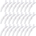 Ondder 24 Pack Pro Hair Clips for Styling, Coloring, Cutting - Large Alligator Clips for Women, Men, Girls, Teens - White