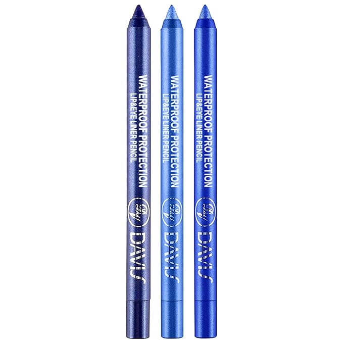 3 Colorful Eyeliner Pen Set, Eye Shadow Pencil, Pearl Eyeliner Kit Metallic Glitter Colored Eye liner for Women Eye&Lip Liner Professional Waterproof Eye Makeup (3PCS D)