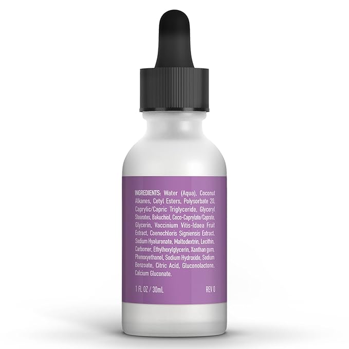 TruSkin Longevity Bakuchiol Serum – Rejuvenating Face Serum with Lingonberry Stem Cells & Snow Algae – Healthy Aging Gentle Retinol Alternative – Improves Appearance of Wrinkles, 1 fl oz