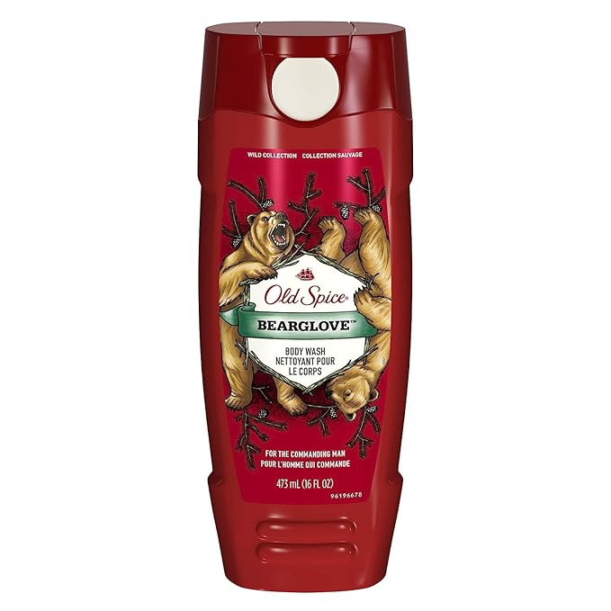 Old Spice Wild Bearglove Scent Body Wash for Men, Red 16 Oz, Packaging may vary Red