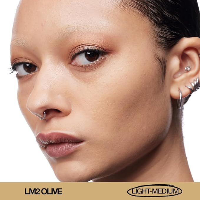 about-face THE PERFORMER Skin-Focused Foundation LM2Olive – Medium Coverage, Long-Wear, Breathable & Buildable Base – Clean, Vegan, Hydrating Formula with Blue Agave & Chlorella – 1.08oz