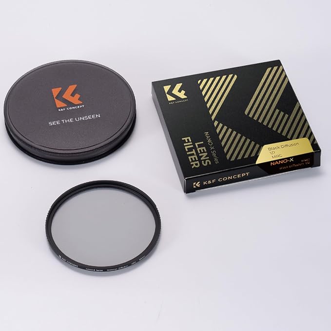 K&F CONCEPT 49mm Black Diffusion 1/2 Filter Mist Cinematic Effect Lens Filter - Image 8