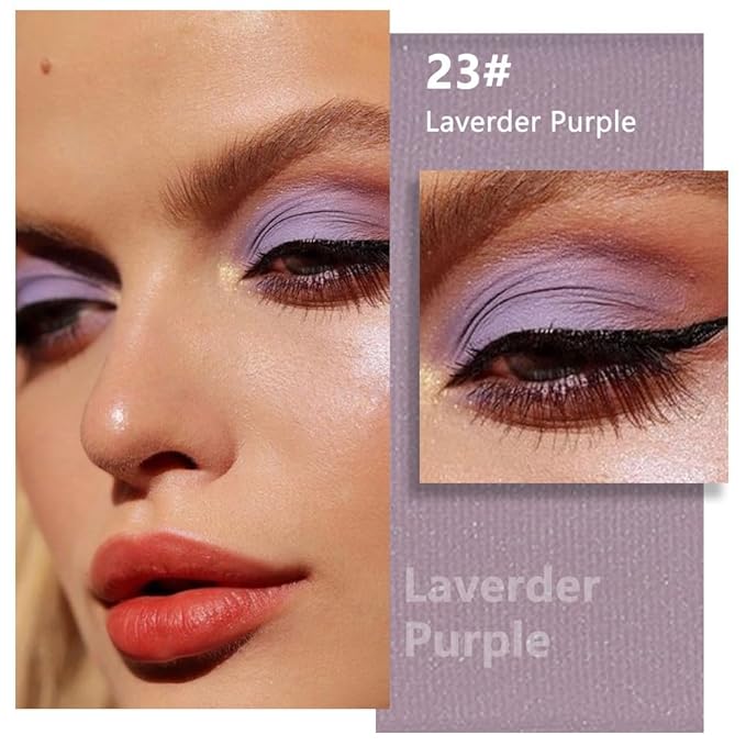 evpct Lavender Purple Matte Single Eye Shadow Palette Makeup for Older Women, Pale Lavender Natural Pressed Eyeshadow Palette for Eyes, High Pigment Longwear Mini Monochrome Eyeshadow Sombra Para Ojos