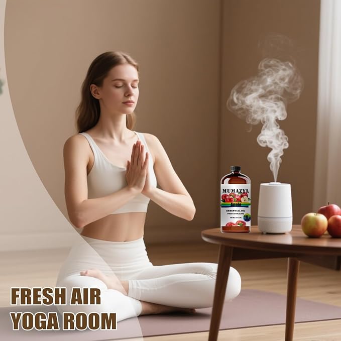 Apple Essential Oil, Apple Oil 16 Fl Oz 480ML for Diffuser Humidifier Yoga Cleaning DIY Candle Soap Making Essential Oils