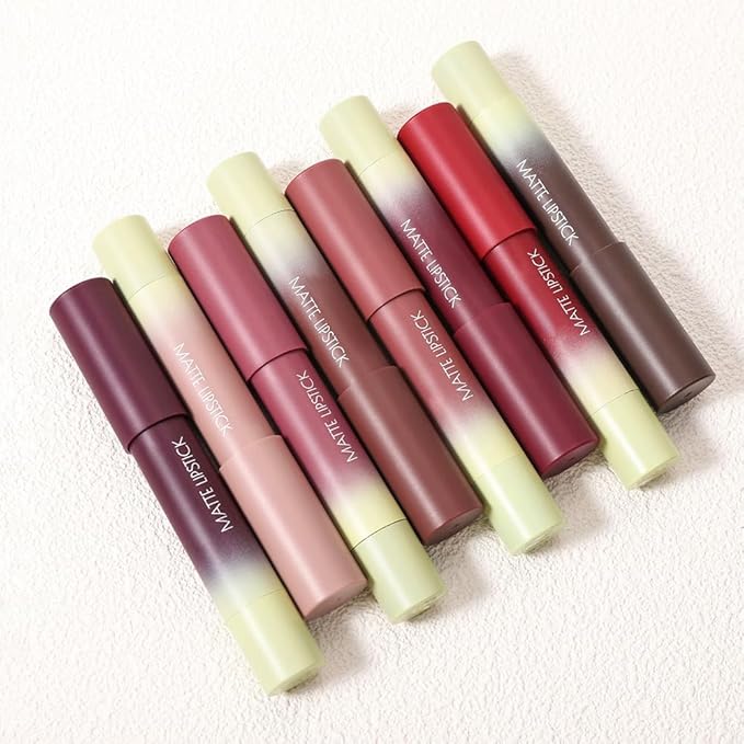 Matte Lip Lipstick Crayon Lip Liner Thick Pencil, High-Pigment Outline lips, Non-sticky Matte Velvet Texture, Waterproof & Smudge-Proof Longwear Pigmented, Fit for all tones 03#