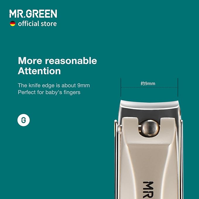 MR.GREEN Baby Safety Nail Clippers Nail Care Clippers Fingernail Cutter Newborn Baby Convenient Nail File Manicure Tools (Baby Nail Clipper)