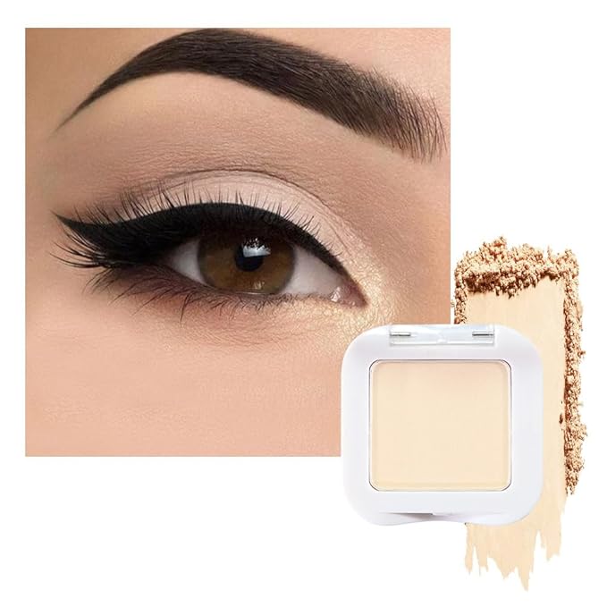 evpct Matte Nude Beige Mini Single Eyeshadow Palette, French Anilla Nude Natural Cream Matte Eye Shadow Palette Makeup Singles for Older Women Eyes, High Pigment Long Lasting Monochrome Eyeshadow