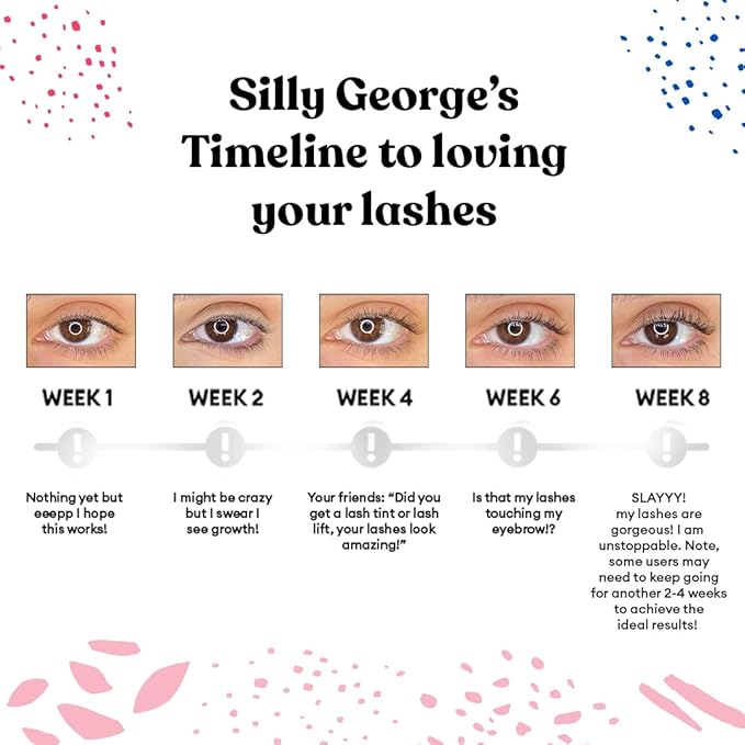 Silly George Eyelash Growth Serum for Thicker, Fuller, Longer & Bold Eyebrows, Premium Serum, Lashes & Brows Enhancer, (3ml, 0.1 Fl. oz)