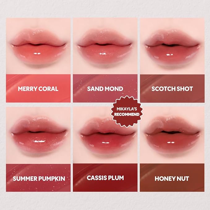 TIRTIR [*Mini Size Waterism Tinted Lip Gloss #16 Tangering, 0.06 Fl Oz – Kiss Ready Lipgloss, 12H Long Lasting Non Sticky Natural Tinted Glow Korean Multiuse Cheek and Lip Tint for Women gift