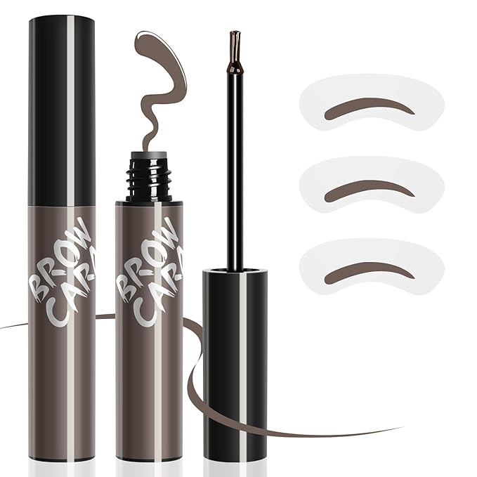 Eyebrow Gel Eyebrow Pencils for Women, Strong-Hold Transfer-proof & Water-Resistant Brow Gel Creates Voluminous-Looking Brows, Vegan & Cruelty-free (Gray Brown)
