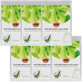 Yu-Be Facial Mask: Revitalizing Aloe Vera | Plant-Based Konjac Sheet Mask Soothes, Plumps, & Hydrates Face | Supports a Smoother-Looking Complexion | Supports Firmer, Hydrated Skin - 6 sheets