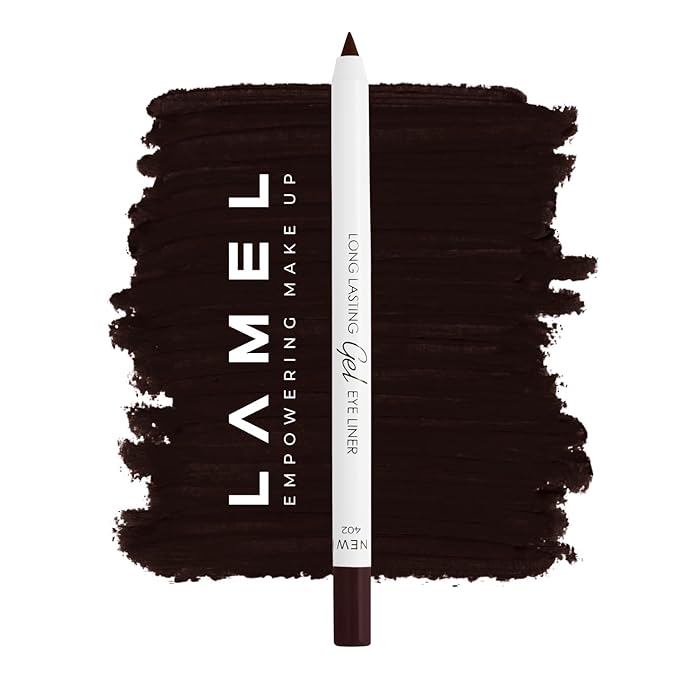 Lamel Brown Eyeliner, Ultra Long Lasting Gel Eyeliner Pencil, Waterproof Eye Liner, Smudge Proof, Creamy Eye Pencil, Sweat Proof Makeup, Highly-Pigmented (402 Shade)