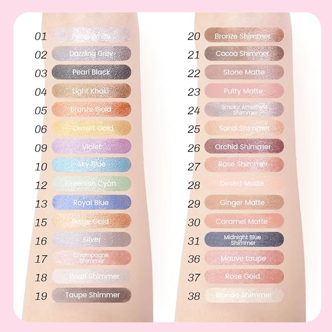 evpct 1Pcs Putty Matte Cream Eye Shadow Brightener Sticks for Eyes Waterproof Pigmented, Double Ended Cream Eyeshadow Stick Pencil Pen with Applicator, Eye Shadow Palette Highlighter Makeup 23