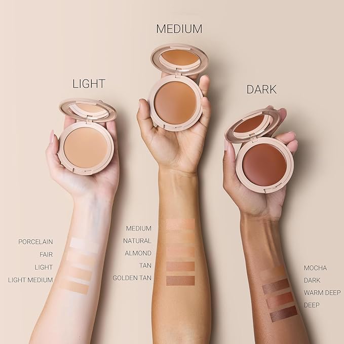 No Makeup Makeup Long-Lasting Lightweight Foundation & Brush Duo | Cruelty-Free, Fragrance-Free, Buildable, Transfer-Proof Makeup (Medium)