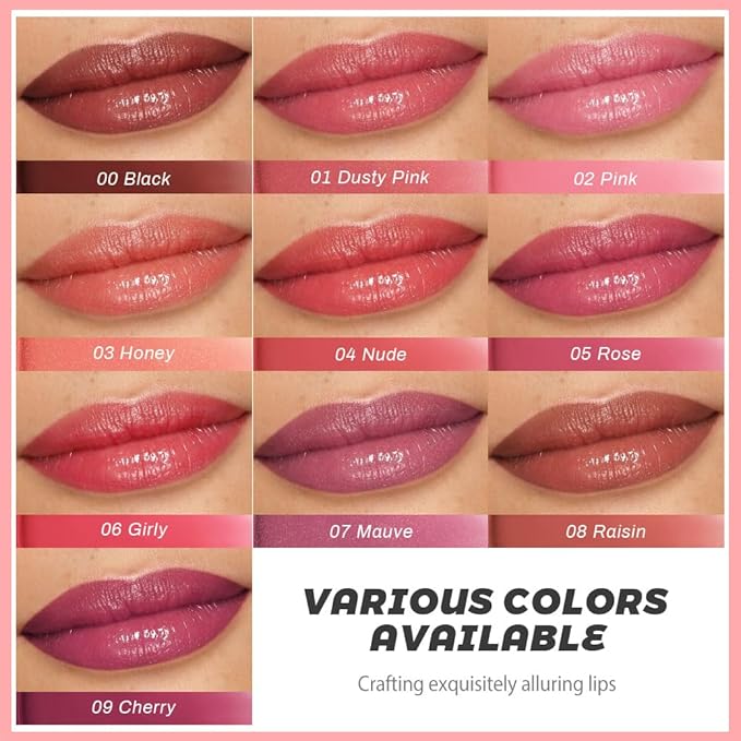 Kaely Cherry Honey Lipstick Tinted Lip Balm, Hydrating Shine Lipstick for Women Dry Lips, Moisturizing Nourishing Glossy Lip Gloss Stain Makeup, Sheer Lightweight, Vegan & Cruelty-Free, 09