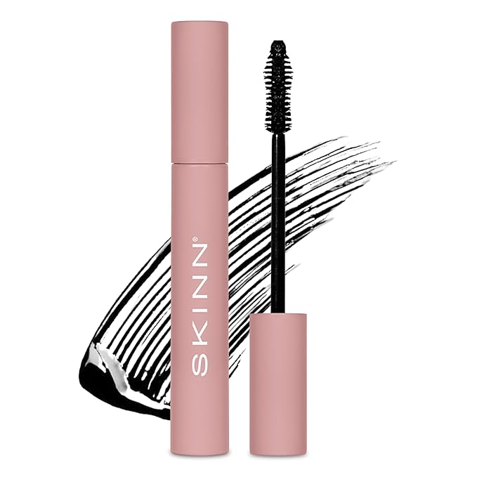 SKINN Lash-Redemption 4-in-1 Mascara - Eyelash Mascara with Soft Bristle & Hourglass Applicator Thickens, Curls, Lengthens & Nourishes Lashes - Alcohol-Free Formula, Clump & Flake Resistant