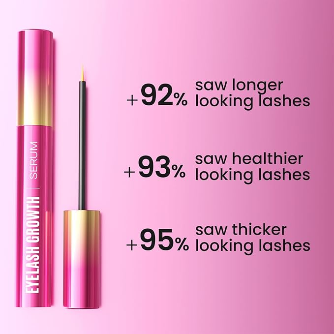 Eyelash Growth Serum Volumizing Lash Serum For Eyelash Growth Longer & Thicker Lash Enhancing serum With Natural Formula Vegan & Gentle (5 mL)