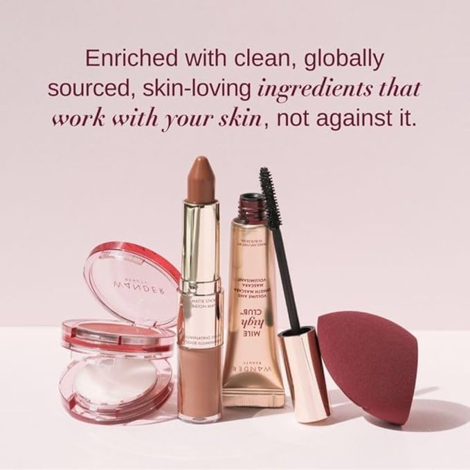 Wander Beauty On-the-Glow Blush and Illuminator - Strawberry Fields/Nude Glow - 7-in-1 Hydrating Cream Blush & Highlighting Stick - Stick Blush for Cheeks, Lip, & Body- Highlighter & Blush - 0.4 oz