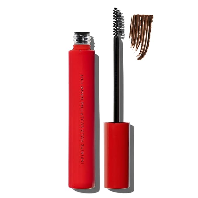 MAKE Beauty Infinite Hold Brow Tint. Brown Eyebrow Gel with Brush. Sculpt, Define, and Set Eyebrows - All-Day Wear