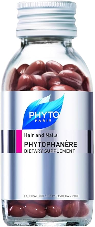 PHYTO Phytophanère 100% Natural Hair Loss Thinning Dietary Supplement, 2-Month Supply 120 Count (Pack of 1)