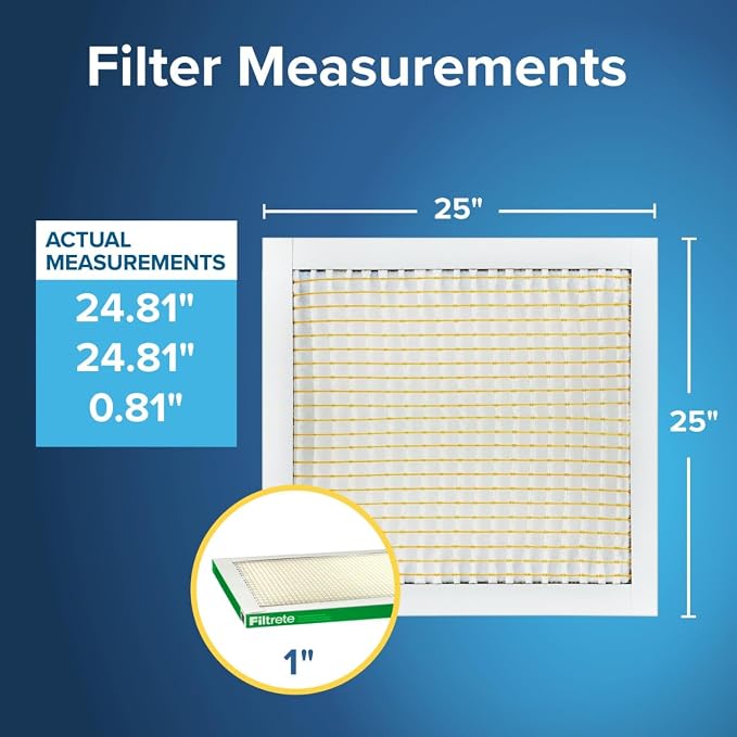 Filtrete 25x25x1 AC Furnace Air Filter, MPR 700, MERV 8, Tough on Pollen - Image 2