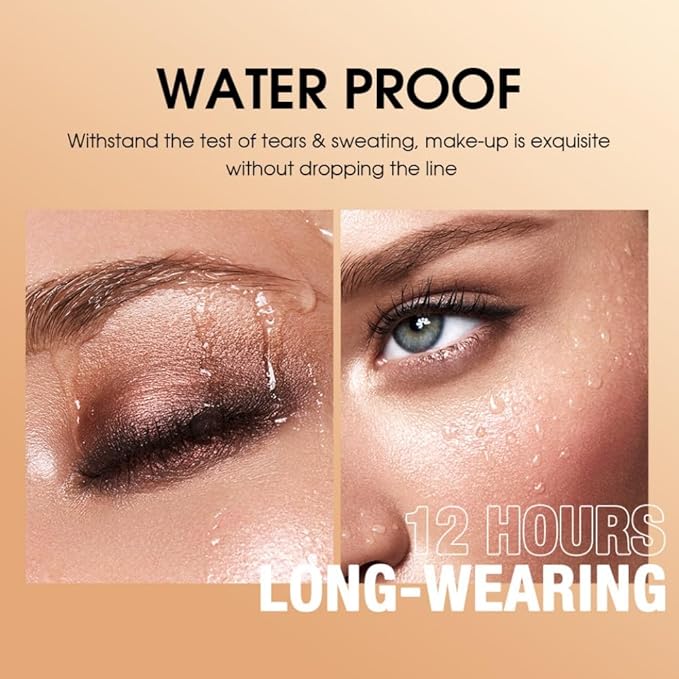 White Eyeshadow Stick Makeup, Long-Lasting Waterproof Eye Shadow Pencil, Hypoallergenic Smudge-Proof Glitter Primer Palette Shimmer Eyeliner, Easy to Blend Eye Make Up