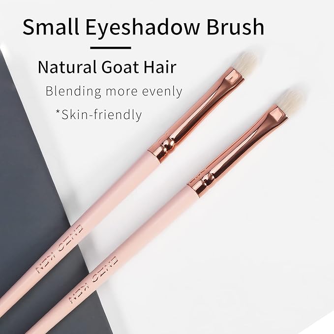 Natural Goat Hair Eye Shadow Brush, Eye Detail Brush, Small Smudge Eyeshadow Brushes, Mini Smudge Brushes, Single Natural Hair Makeup Brush, Corner Eyeshadow Brushes, Eyeshadow Blending.
