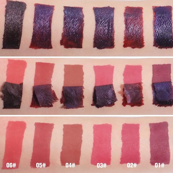 Matte Liquid Lip Stain Peel Off Lip liner Tattoo with Tweezer, Brownsih Red Liquid Lipstick Lipstain Long Lasting Waterproof for Women, Highly Pigmented Not Faded Smudge-proof Easy to Apply, 05