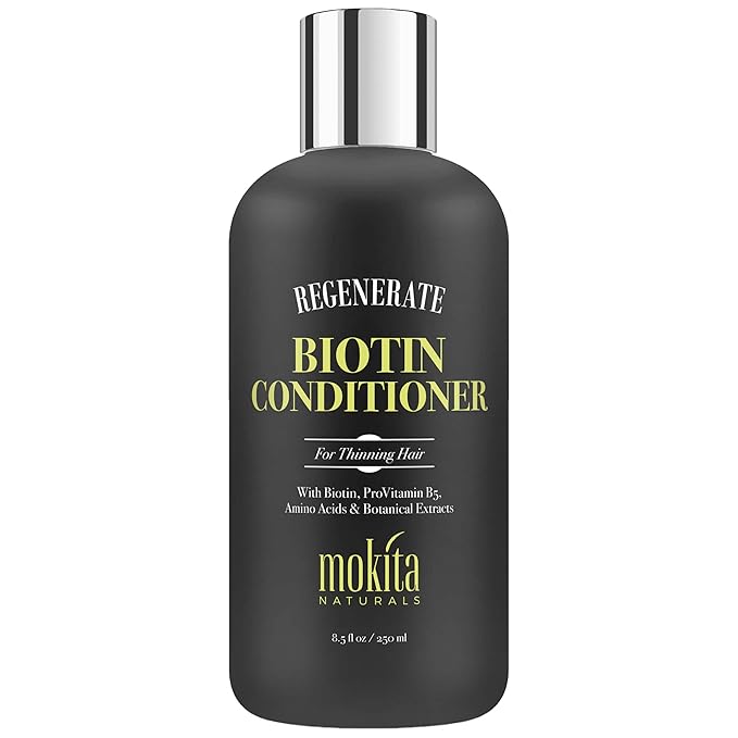 Conditioner with Biotin, ProVitamin B5 and Amino Acids for Repair Treatment and Deep Moisturizing for All Hair Types - Detangle, Protect and Support New Hair Growth - 8.5 Ounces