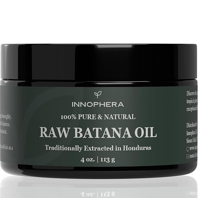 Raw Batana Oil for Hair Growth ‒ 100% Pure & Natural from Honduras ‒ Promotes Thicker & Softer Hair ‒ Nourishes & Rejuvenates ‒ 4 oz.