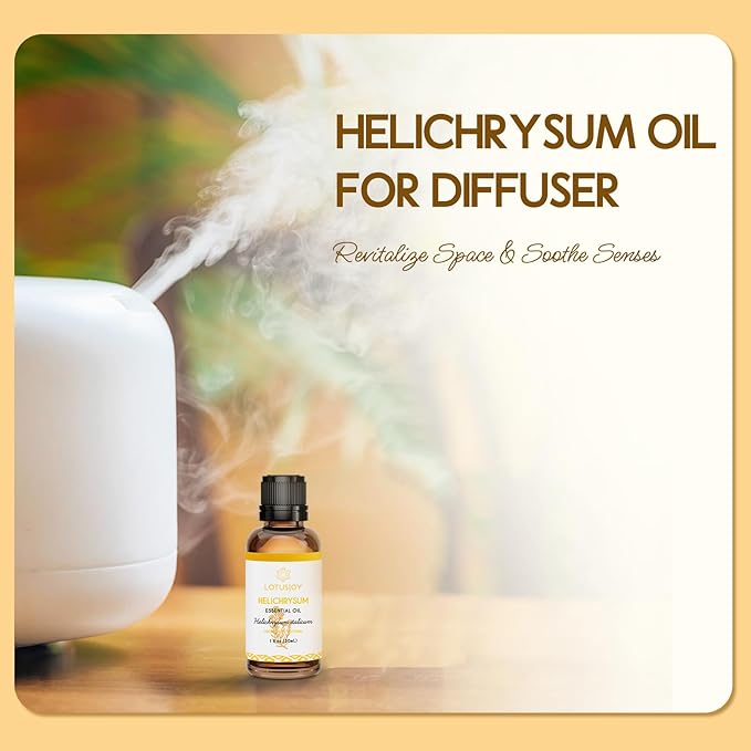 Helichrysum Essential Oil 1 Oz – 100% Pure & Natural – Helichrysum Oil for Bruising, Skin, Aromatherapy, Massage & DIY Use