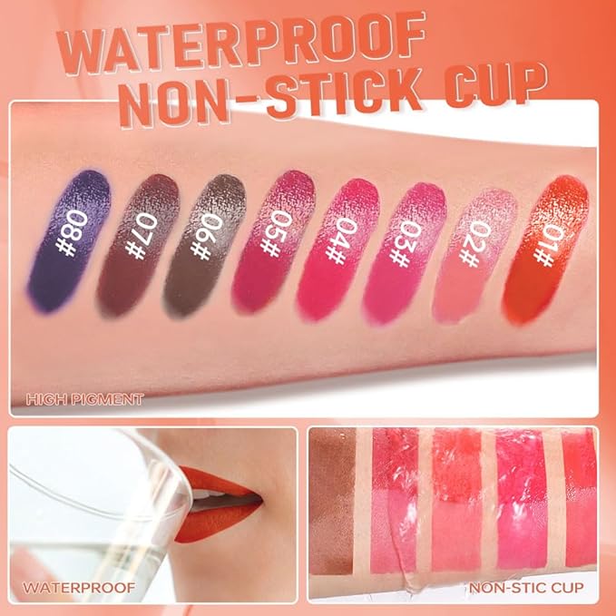 Hot Fuchsia Peel Off Lip Gloss Tattoo and Lip Oil, Lip Stain Peel Off Masque - Peel Off Lip Tint ,Long Lasting Waterproof Transfer-proof Lip Mask Lip Gloss Peel Off Lip Liner,Stay Lip Makeup 03#