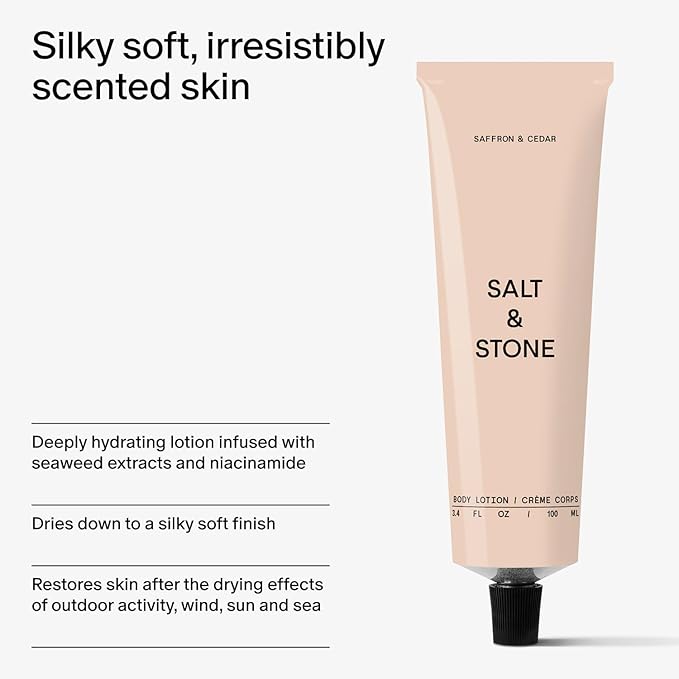 Salt & Stone Body Lotion for Women & Men | Hydrates, Nourishes & Softens Skin | Restores Dry Skin | Fast-Absorbing | Cruelty-Free & Vegan