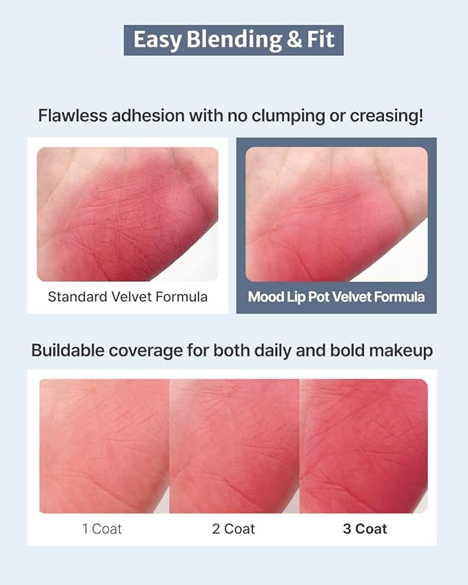 DEARMAY Pure Falling Mood Lip Pot No. 04 Pounding Heart 0.23 Oz. Vegan Lip Stain Lip & Cheek Multi-Use Tint With Hydrating Formula for Smooth Soft Blend Without Dryness or Fine Lines, Korean Makeup