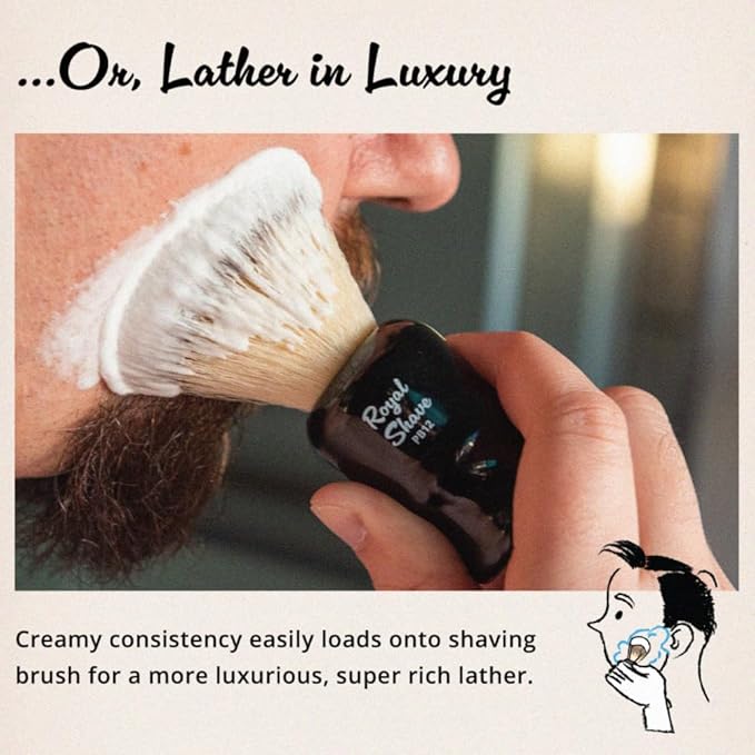 Luxury Shaving Cream for Men by Royal Shave, Rich, Soothing, Moisturizing, Hydrating & Nourishing Cream for Smooth, Close Shave (Made in UK) Sweet Tobacco