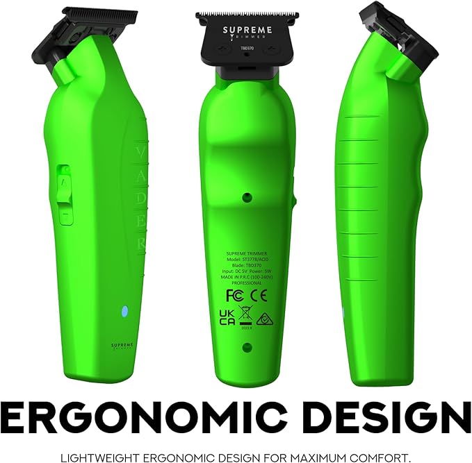 Supreme Trimmer Vader ST3778 – Professional Cordless Barber Liner | 210 Min Runtime, 7000 RPM Motor, Zero Gap DLC T-Blade, USB-C Fast Charging | Beard, Hair & Body