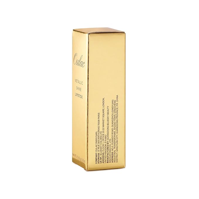 Oulac Matte Pinky Nude Lipstick with Glow Metallic Finish - Vegan Lipstick for Women, Creamy Texture, Hydrating Clean Beauty Formula, High-End Magnetic Hook Design, GM02 Ethereal