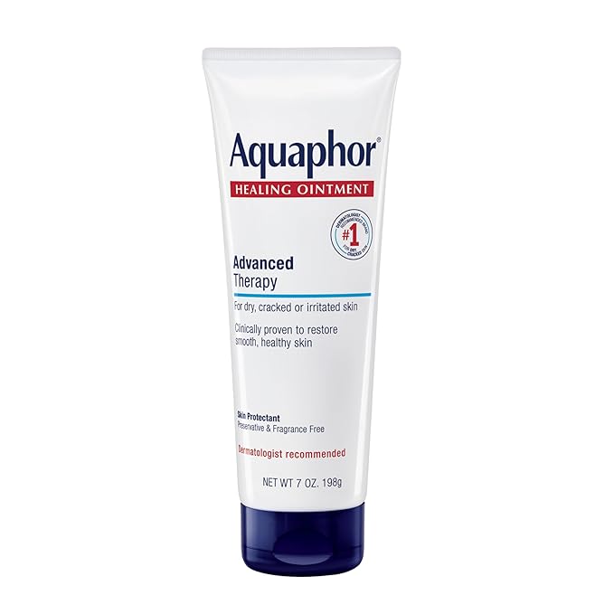 Aquaphor Healing Ointment Advanced Therapy Skin Protectant, Dry Skin Body Moisturizer, 7 Oz Tube