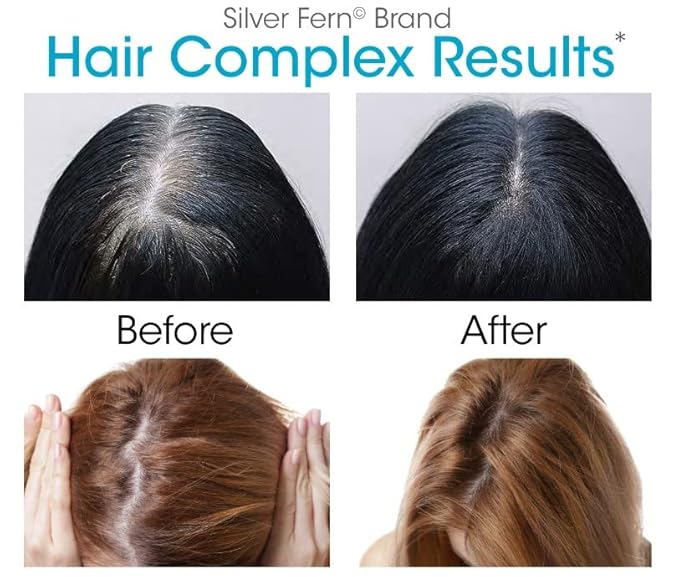 Silver Fern Hair Complex Hair Supplement - Each Bottle Contains a 30-Day Powder Supply - 1 Bottle
