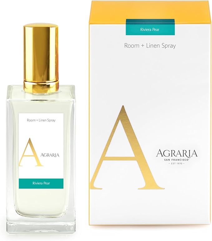 AGRARIA Room and Linen Spray, Luxury Room Fragrance for Clothes, Bed, and More, Essential Perfume Grade Oils Infused Linen Fresh Spray