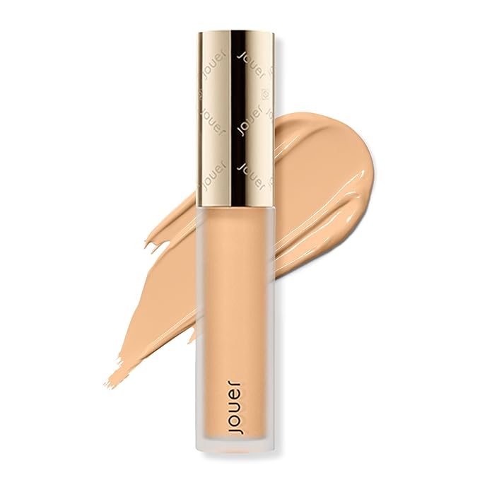 Jouer Essential High Coverage Liquid Concealer - Soft Matte Finish - Color Corrector for Spot Coverage, Under Eye Dark Circles and Contour, CremeBrulee