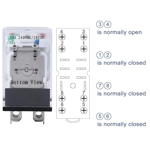 Electromagnetic Power Relay, 8-Pin 10 AMP 24V DC Relay Coil - Image 5