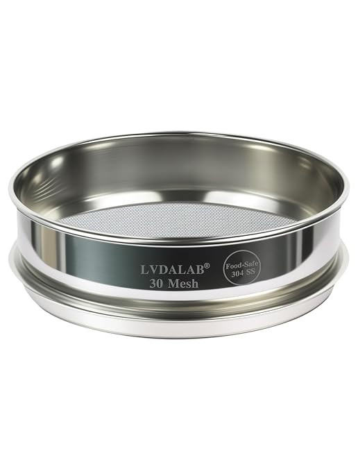 All 304 Stainless Steel 30 Mesh Test Sieve, 8 Inch/20cm Diameter, Lab Sieve & by LVDALAB