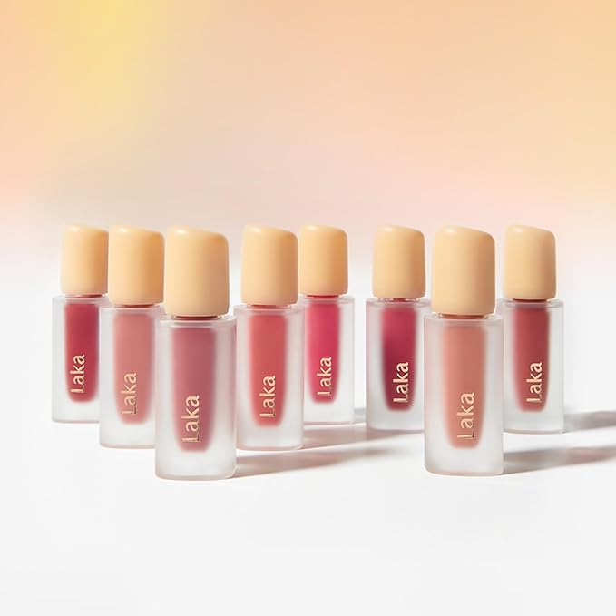 Laka Fruity Glam Tint, Glowing Lip Stain with Wide Color Spectrum, Hydrating & Lightweight Texture, Long-Lasting Bold Stain, Non-Sticky, Vegan, K-Beauty (#105 Cold, 4.5g/0.15oz)