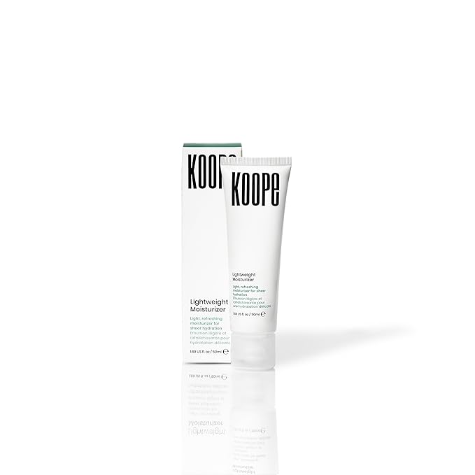 Koope Lightweight Face Cream, Moisturizer For Oily & Acne-Pron Skin, Sheer Hydration with Ceramides, Niacinamide & Hyaluronic Acid, Free of Parabens, Sulphates & Fragrances, Vegan, 1.69 FL OZ