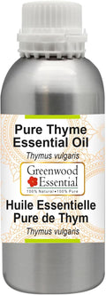 Greenwood Essential Thyme Essential Oil (Thymus vulgaris) Steam Distilled 630ml (21.3 oz)