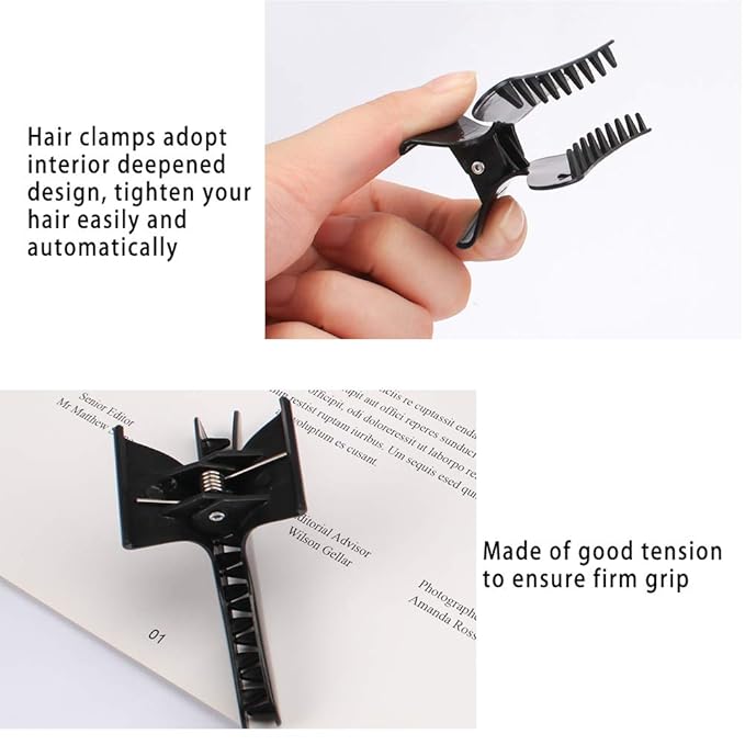 Ondder Hair Clips for Styling and Sectioning - Butterfly Pro Salon Clamps for Cutting, Coloring Hair, Hair Accessories for Women